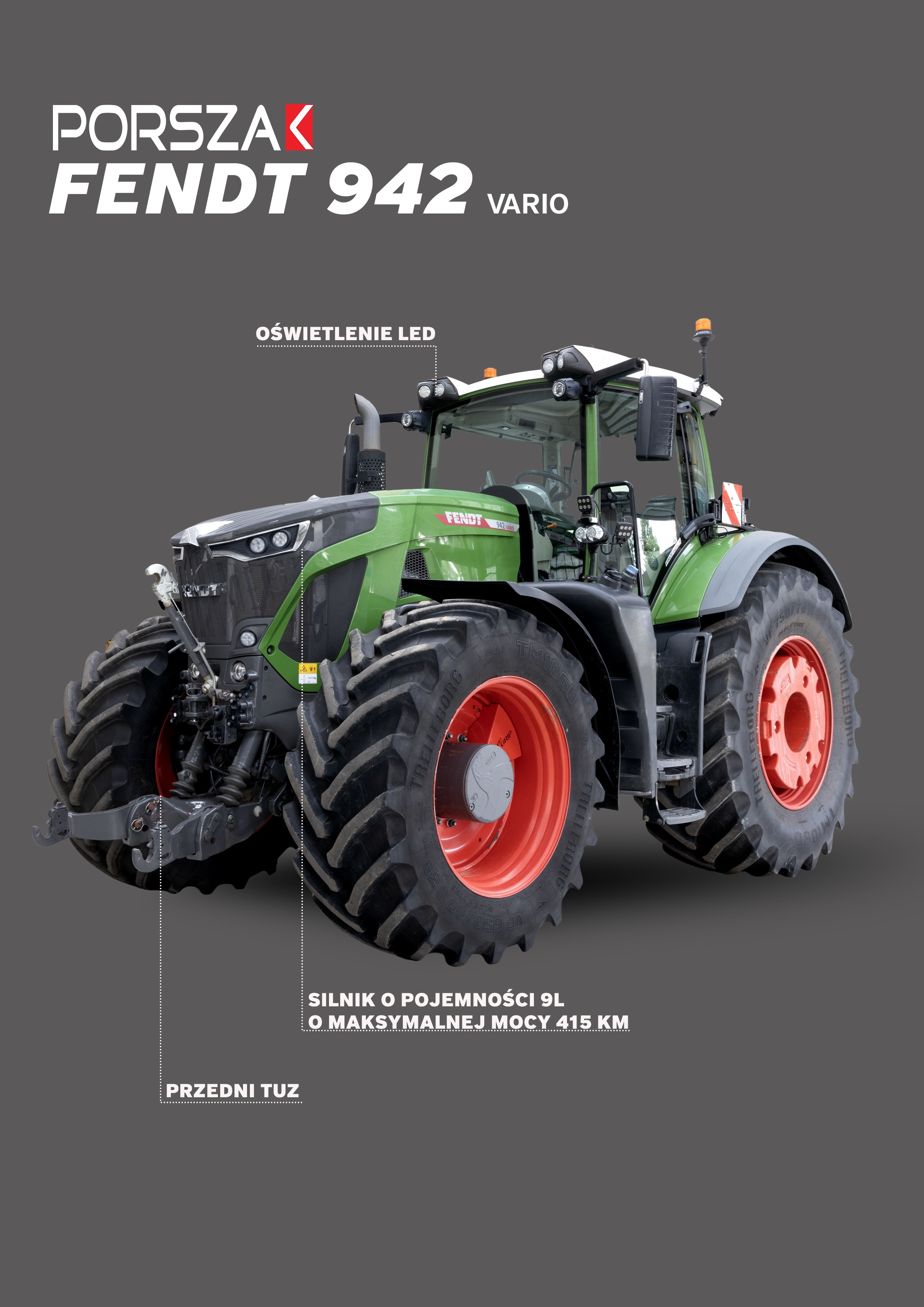 Wynajem ciągnika rolniczego Fendt 942 vario