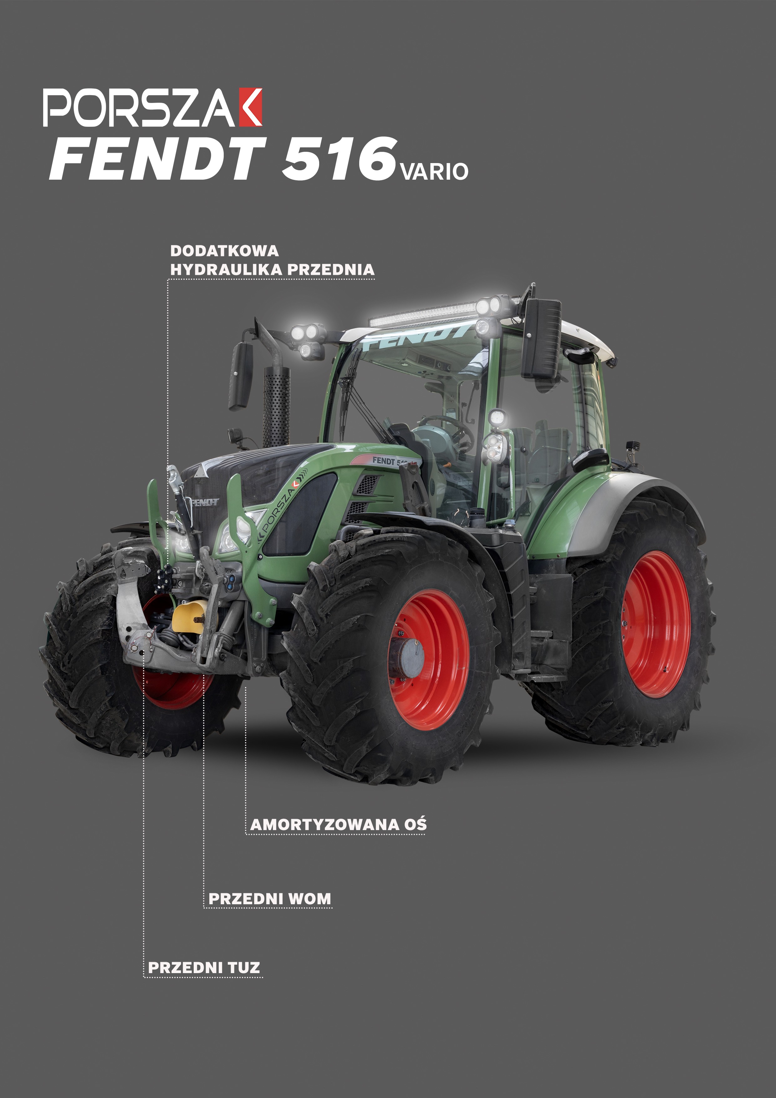 Wynajem ciągnika rolniczego Fendt 516 vario