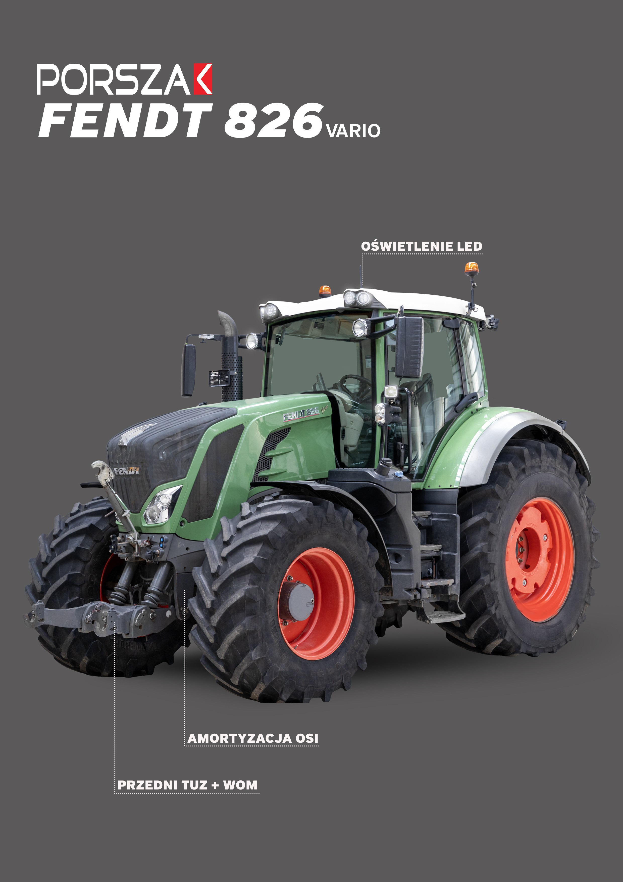 Wynajem ciągnika rolniczego Fendt 826 vario